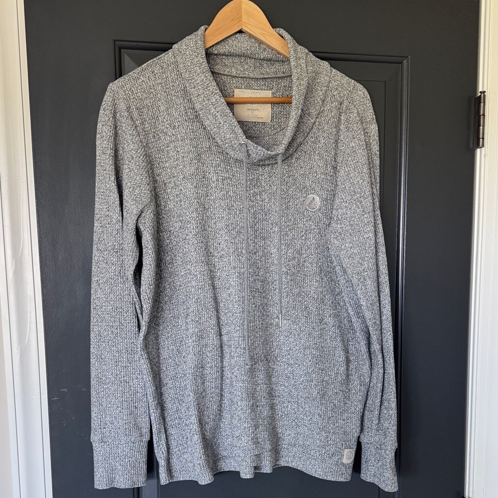 Straight Down ladies Misty top in Heather Gray XL